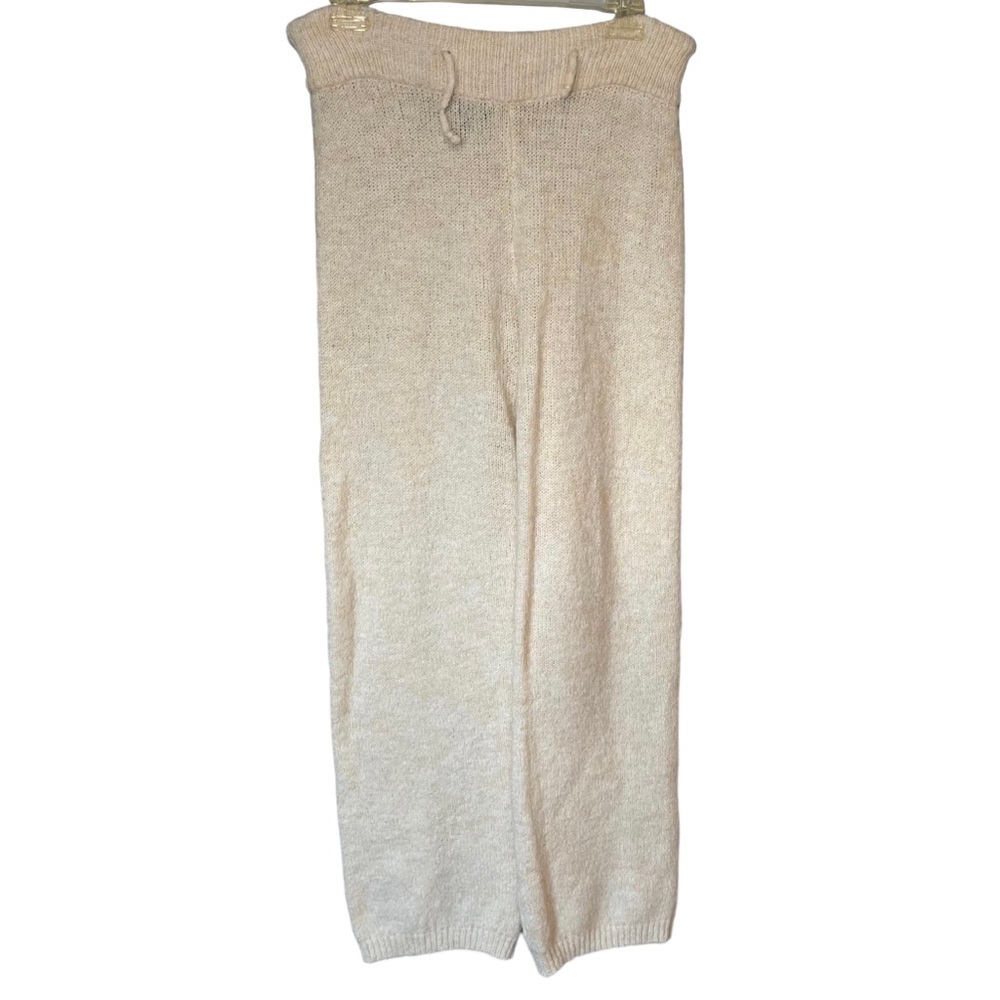 Anthropologie Current Air casual knit oatmeal lounge wide leg pants size small